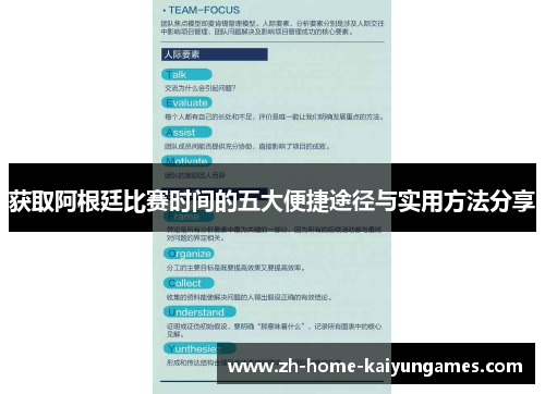 获取阿根廷比赛时间的五大便捷途径与实用方法分享